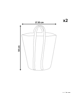Conjunto De 2 Cestos Em Juta Cor Natural Ornach