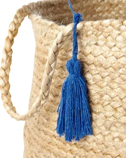 Conjunto De 2 Cestos Em Juta Azul Marinho E Creme Gajar