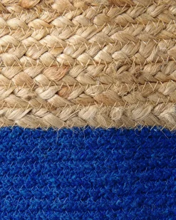 Conjunto De 2 Cestos Em Juta Azul Marinho E Creme Gajar