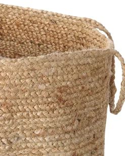 Conjunto De 2 Cestos Em Juta Branca E Azul Gajar