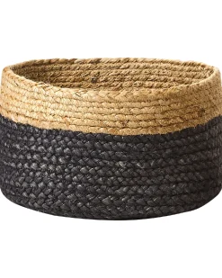 Conjunto De 3 Cestos Em Juta Natural E Preta Kahu