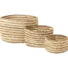 Conjunto De 3 Cestos Em Juta Natural E Creme Kahu