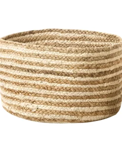 Conjunto De 3 Cestos Em Juta Natural E Creme Kahu