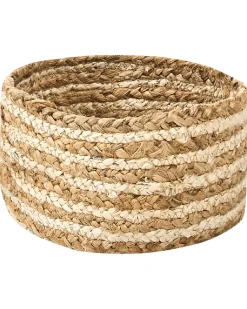 Conjunto De 3 Cestos Em Juta Natural E Creme Kahu