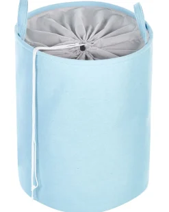 Conjunto De 3 Cestos Em Tecido De Poliester Azul E Cinzento Archa