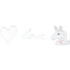Conjunto De 3 Decoracoes Em Led Neon Rosa Susie