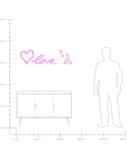 Conjunto De 3 Decoracoes Em Led Neon Rosa Susie