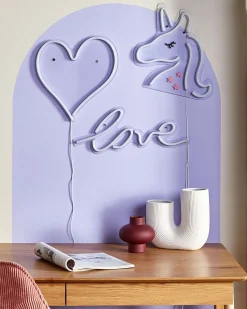 Conjunto De 3 Decoracoes Em Led Neon Rosa Susie