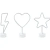 Conjunto De 3 Decoracoes Em Led Neon Multicolor Floretta