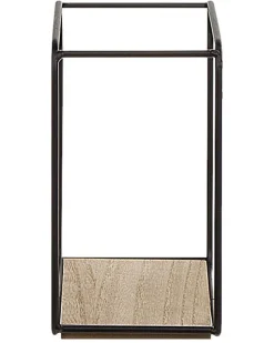 Conjunto De 4 Estantes De Parede Pretas E Castanhas Claras Brito