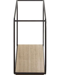 Conjunto De 4 Estantes De Parede Pretas E Castanhas Claras Brito