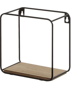 Conjunto De 4 Estantes De Parede Pretas E Castanhas Claras Brito