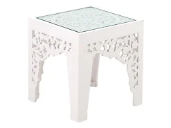 Conjunto De 2 Mesas De Apoio Brancas Amadpur