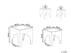 Conjunto De 2 Mesas De Apoio Brancas Amadpur
