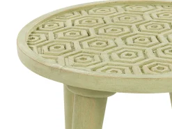 Conjunto De 2 Mesas De Apoio Em Madeira De Mango Verde Clara Maharo