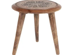 Conjunto De 2 Mesas De Apoio Em Madeira Escura De Mango Turua