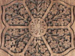 Conjunto De 2 Mesas De Apoio Em Madeira Escura De Mango Turua