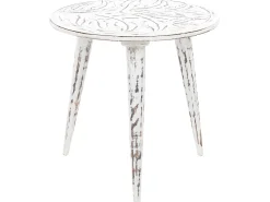 Conjunto De 2 Mesas De Apoio Em Madeira De Mango Branca Chandra