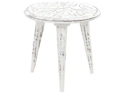 Conjunto De 2 Mesas De Apoio Em Madeira De Mango Branca Chandra