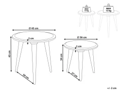 Conjunto De 2 Mesas De Apoio Em Madeira De Mango Branca Chandra
