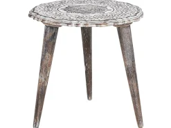 Conjunto De 2 Mesas De Apoio Em Madeira Branca Adro