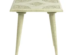 Conjunto De 2 Mesas De Apoio Em Madeira Verde E Dourada Belidha