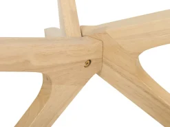 Conjunto De 2 Mesas Em Madeira Clara E Tampo De Vidro Temperado Valley