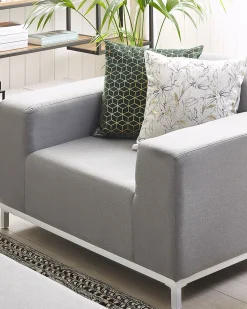 Conjunto De 2 Poltronas De Jardim Cinzento Claro E Branco Rovigo