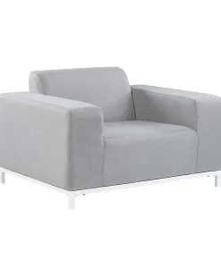 Conjunto De 2 Poltronas De Jardim Cinzento Claro E Branco Rovigo