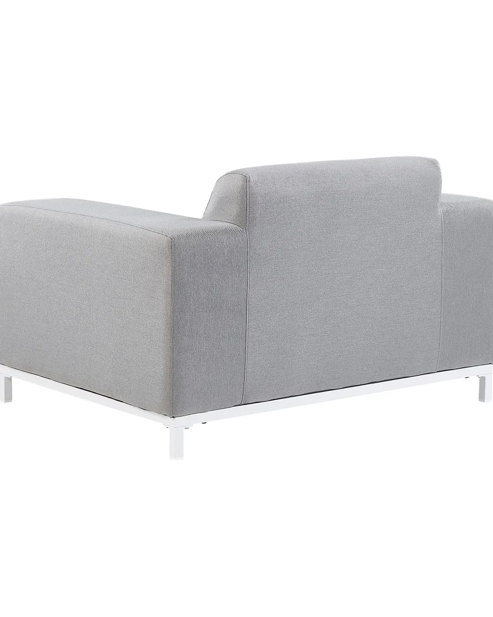 Conjunto De 2 Poltronas De Jardim Cinzento Claro E Branco Rovigo