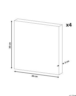 Conjunto De 4 Quadros Com Desenhos Infantis Multicoloridos 30 X 30 Cm Bombi