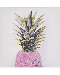 Conjunto De 3 Quadros Em Tela 30 X 30 Cm Rosa E Dourado Apesika