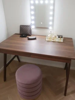 Conjunto De 2 Tamboretes Com Arrumação Rosa Garland