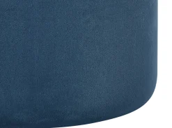 Conjunto De 2 Tamboretes Em Veludo Azul Doris