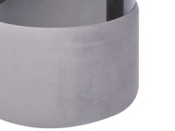 Conjunto De 2 Tamboretes Em Veludo Cinzento Doris