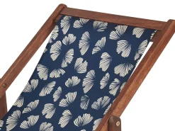 Conjunto De 2 Tecidos Azul Marinho Com Flores Para Espreguicadeiras Anzio/Avellino