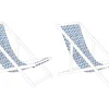 Conjunto De 2 Tecidos Com Linhas Azuis Para Espreguicadeiras Anzio / Avellino