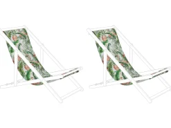 Conjunto De 2 Tecidos Com Flamingo Para Espreguicadeiras Anzio / Avellino