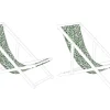 Conjunto De 2 Tecidos Com Folhas Para Espreguicadeiras Anzio / Avellino