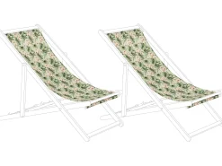 Conjunto De 2 Tecidos Multicolor De Motivo Floral Para Espreguicadeiras Anzio/Avellino