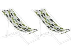 Conjunto De 2 Tecidos Multicolor Folhas De Arvore Para Espreguicadeiras Anzio/Avellino