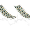 Conjunto De 2 Tecidos Multicolor De Padrao Geometrico Para Espreguicadeiras Anzio/Avellino