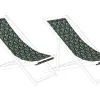 Conjunto De 2 Tecidos Verde Escuro Com Azeitonas Para Espreguicadeiras Anzio/Avellino
