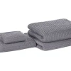 Conjunto De 4 Toalhas De Algodao Cinzentas Areora