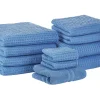 Conjunto De 11 Toalhas De Algodao Azuis Areora
