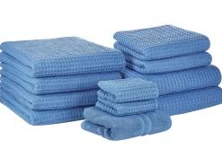Conjunto De 11 Toalhas De Algodao Azuis Areora