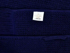 Conjunto De 2 Toalhas Em Algodao Azul Marinho Atiu