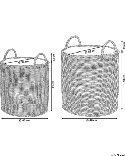 Conjunto De 2 Vasos Para Plantas Cor De Areia Bitola