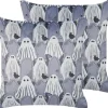Conjunto De Almofadas Decorativas Em Veludo Cinzento 45 X 45 Cm Fanate