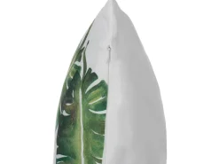 Conjunto De Almofadas Decorativas Com Padrao De Folhas 45 X 45 Cm Verde Escuro Dianella